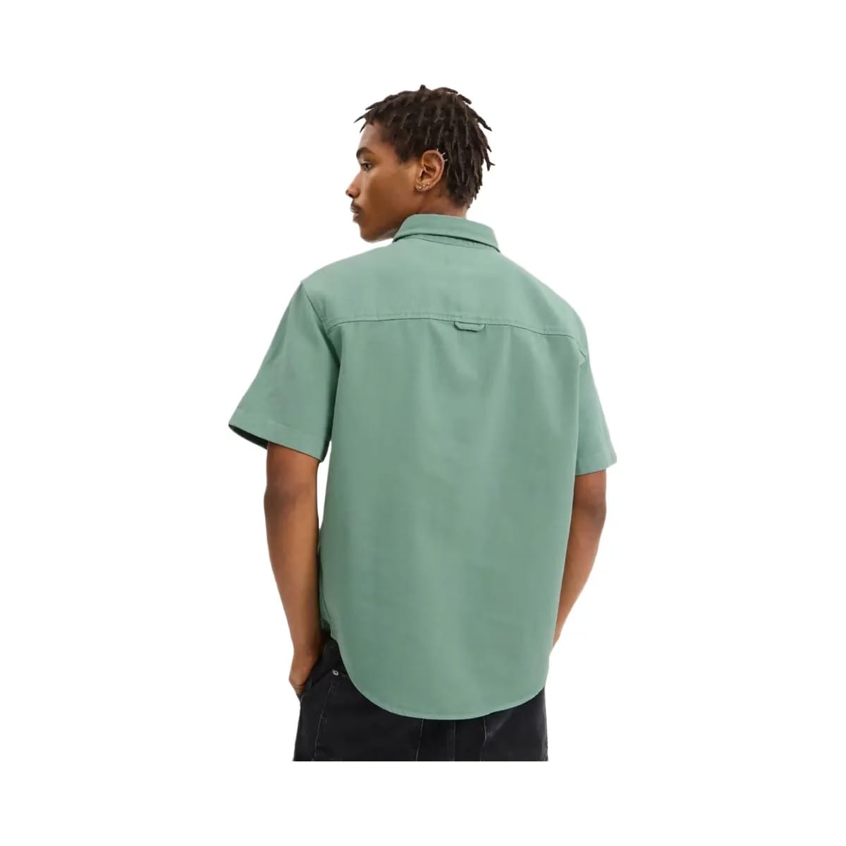 Coach Short Sleeve Relaxed Denim Shirt Green