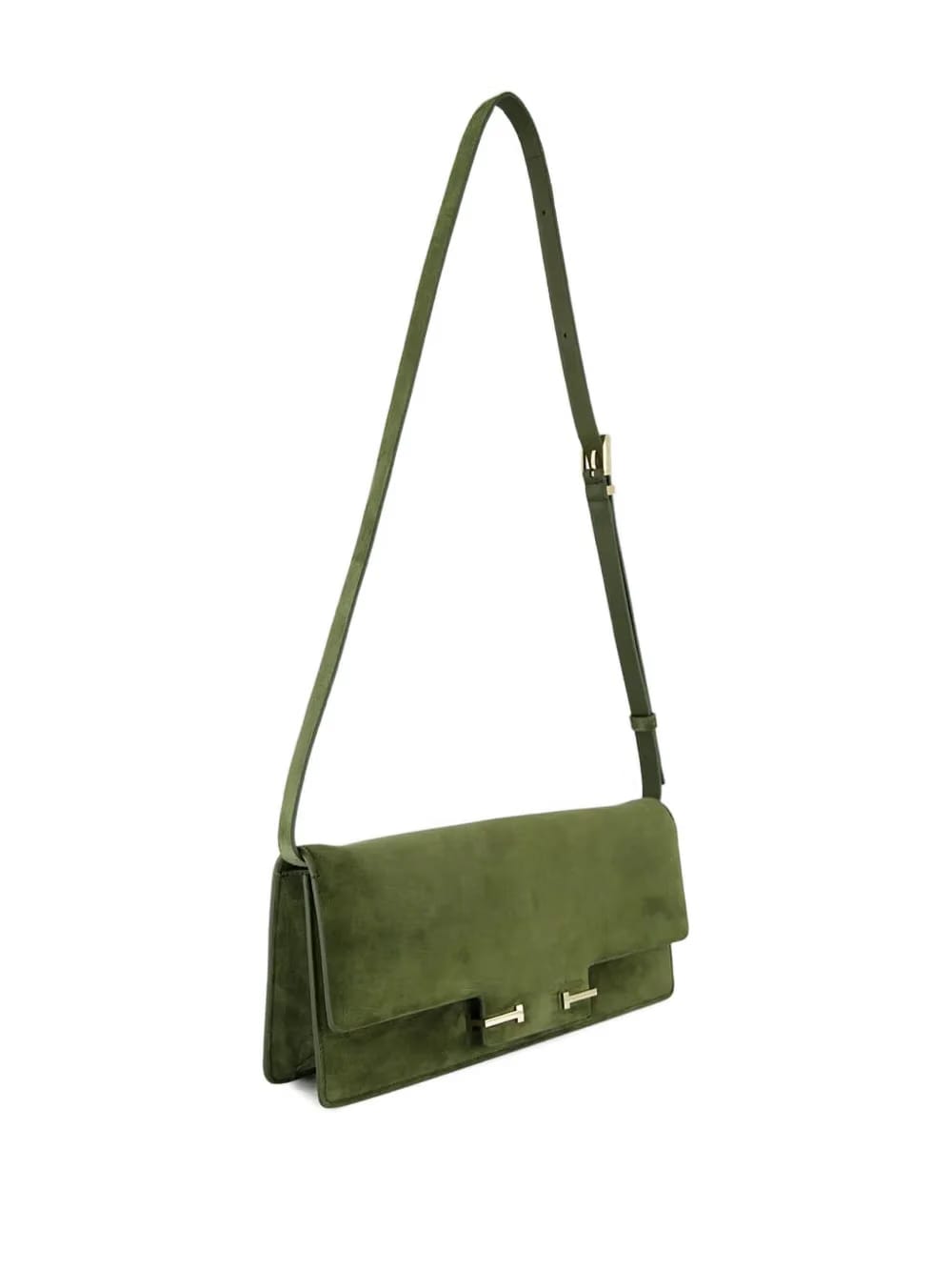 Aube suede clutch bag