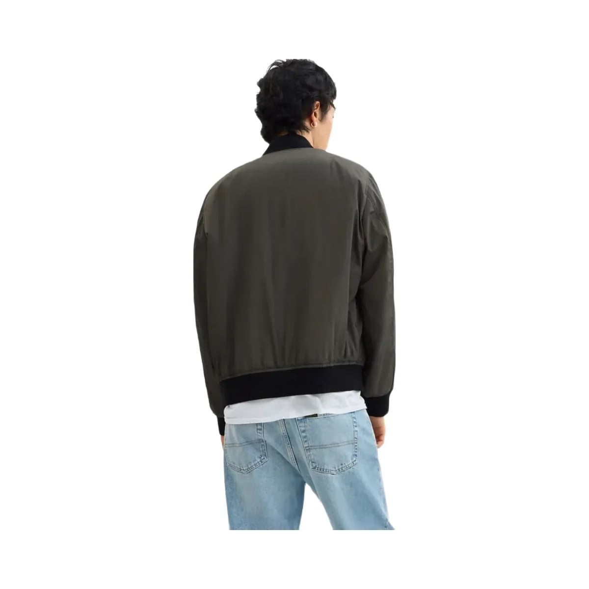 Coach Reversible Ma 1 Jacket In Recycled Polyester Olive Charcoal Signature