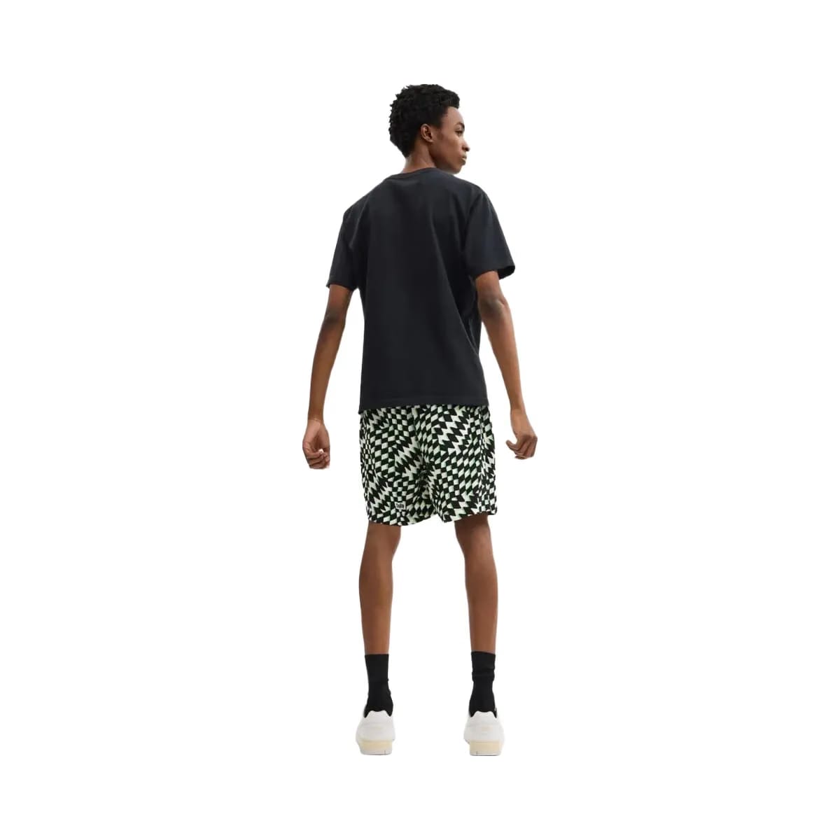 Coach Printed Camp Shorts Black Green Multi