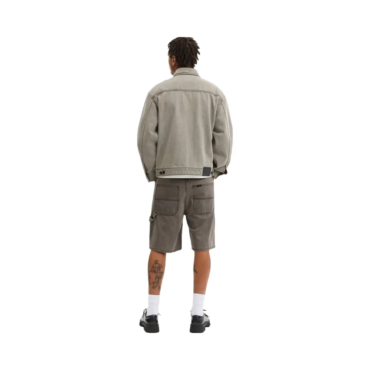 Coach Denim Skater Shorts Charcoal