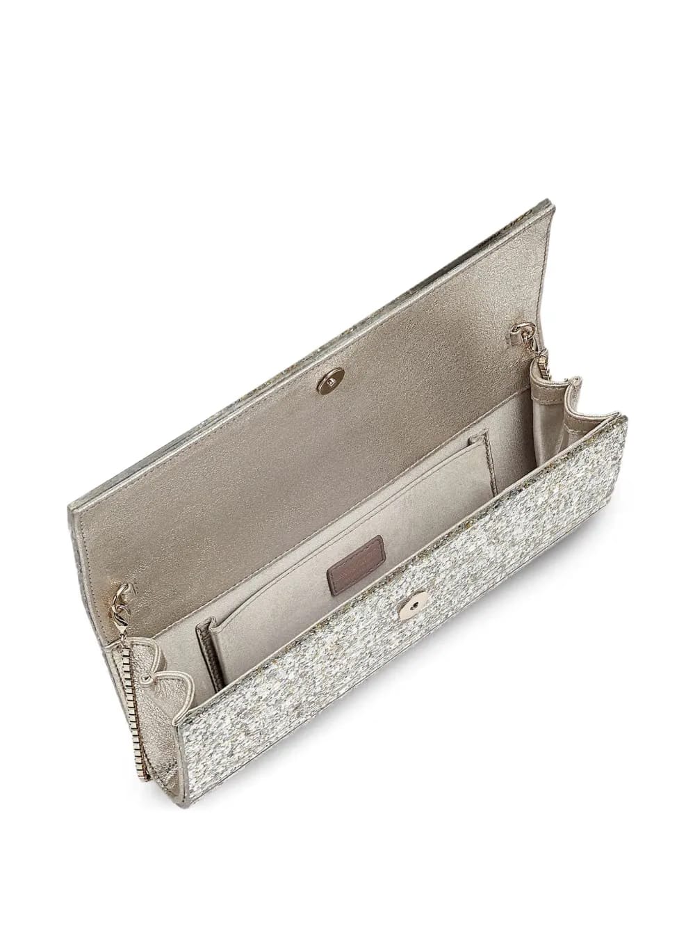SWEETIE glitter-effect clutch bag