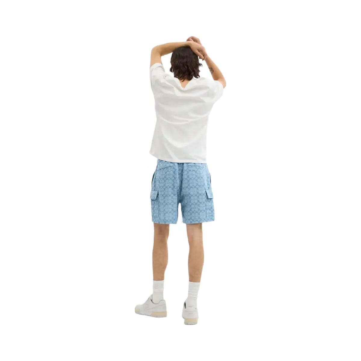 Coach Signature Camp Shorts Light Blue