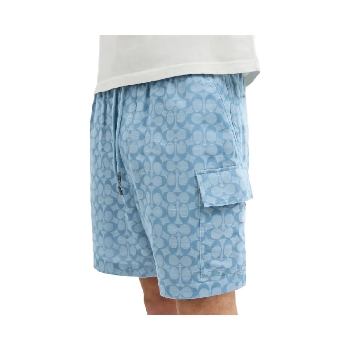 Coach Signature Camp Shorts Light Blue