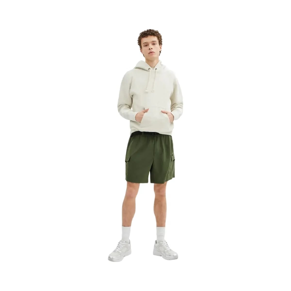 Coach Nylon Utility Short In Recycled Nylon Moss