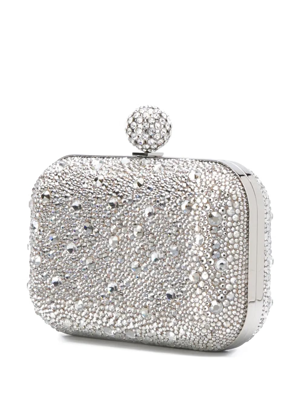 Cloud crystal-embellished clutch