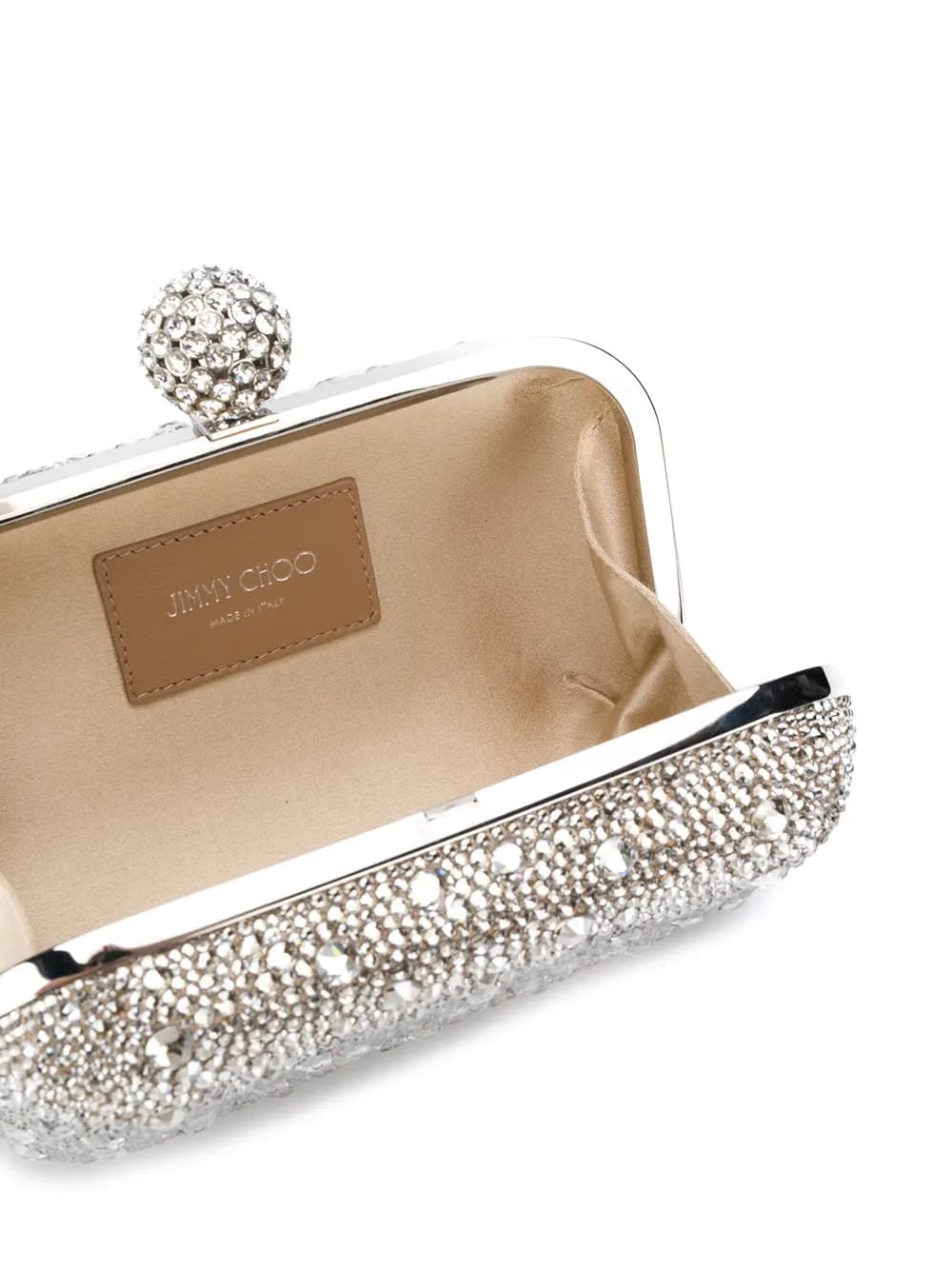Cloud crystal-embellished clutch