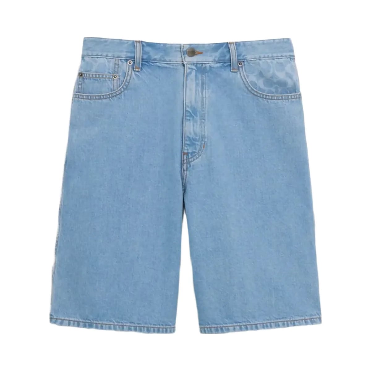 Coach Signature Denim Shorts Light Wash