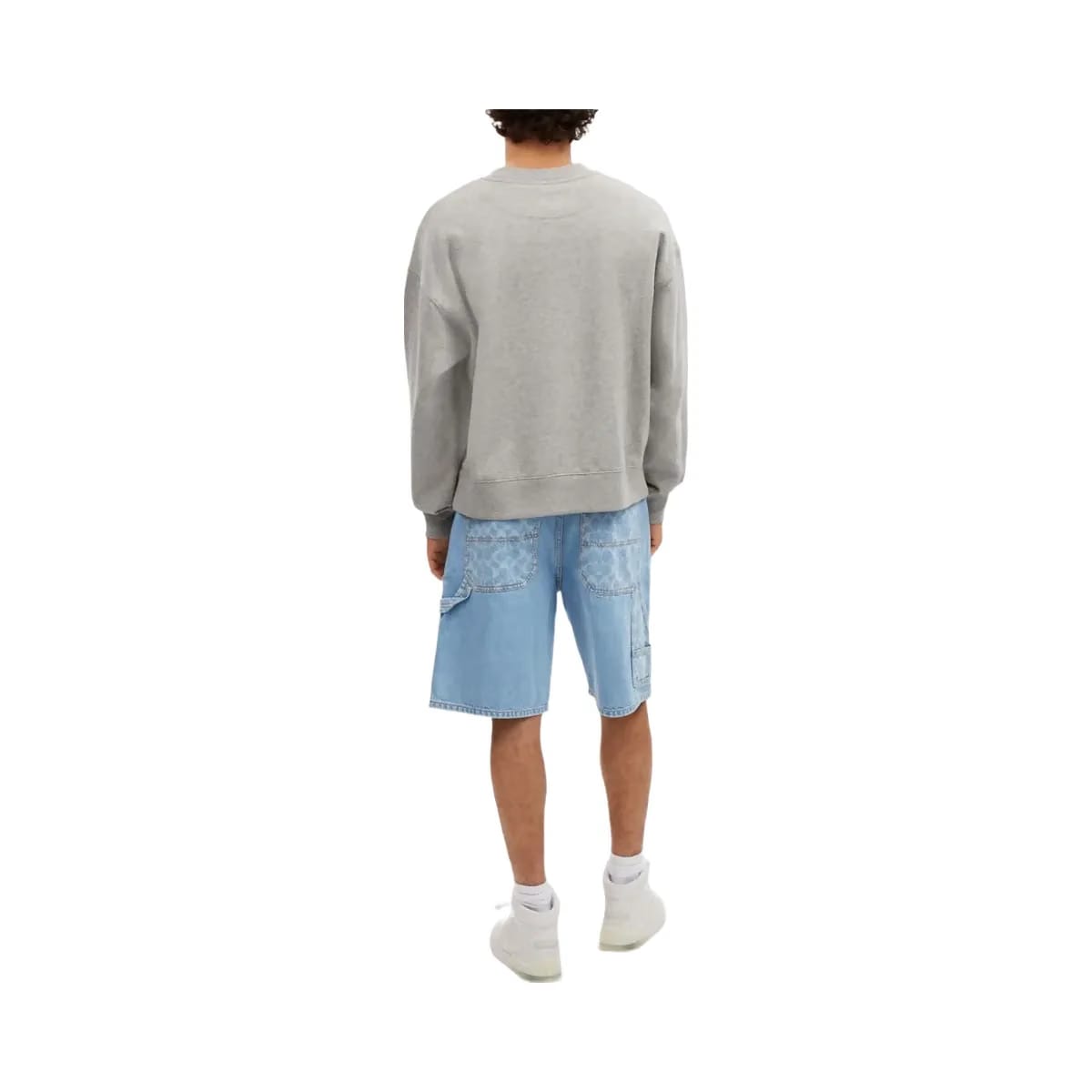Coach Signature Denim Shorts Light Wash