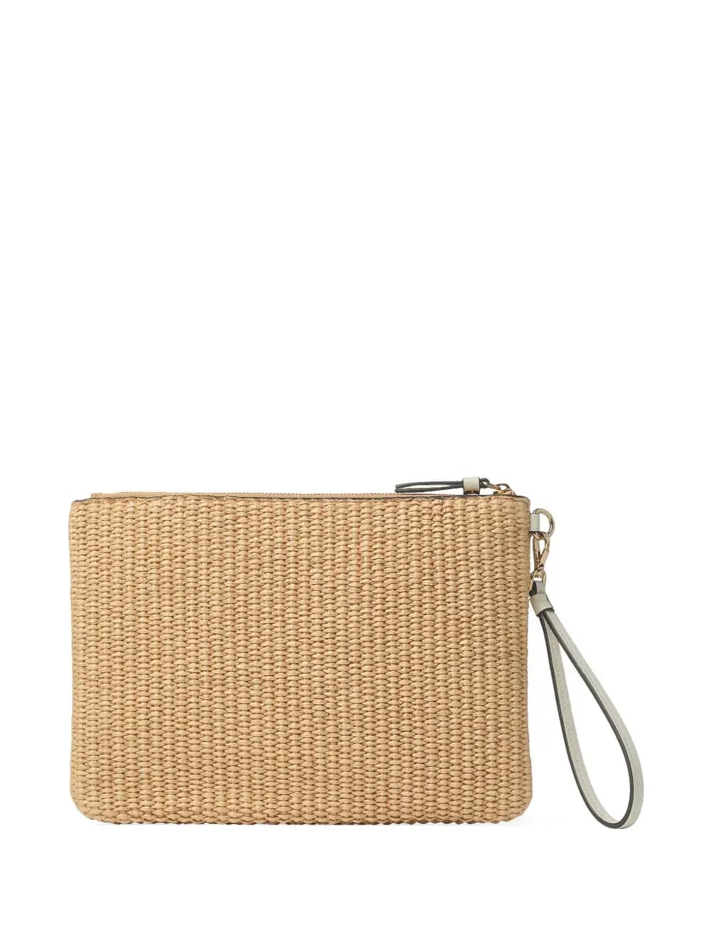 raffia clutch bag