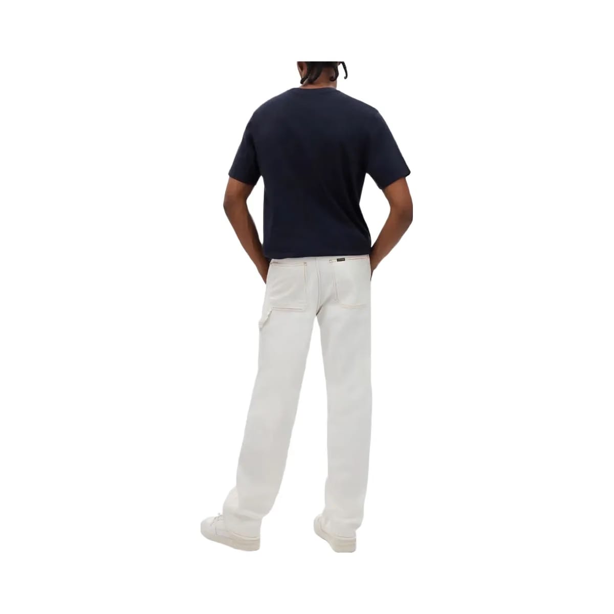 Coach Relaxed Straight Fit Twill Carpenter Pants In Organic Cotton And Recycled Polyester Off White