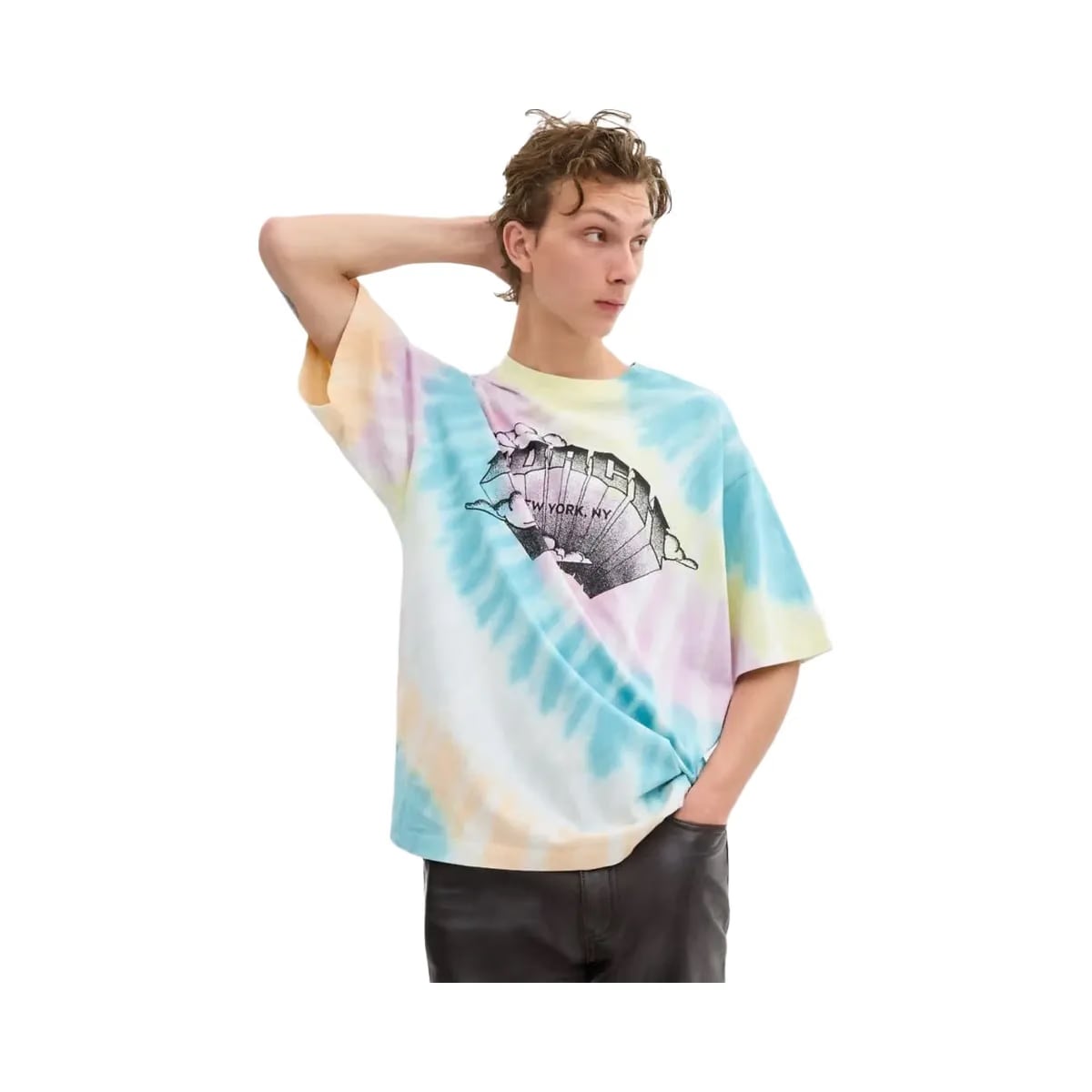 Coach Tie Dye Crewneck T-Shirt In Organic Cotton Tie Dye