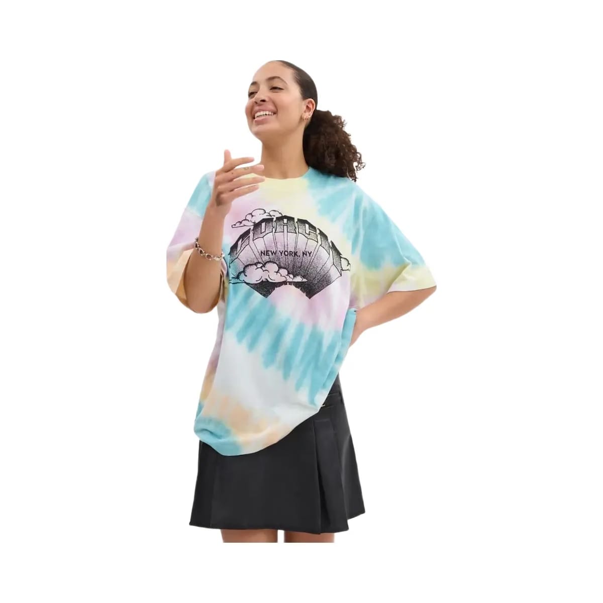 Coach Tie Dye Crewneck T-Shirt In Organic Cotton Tie Dye