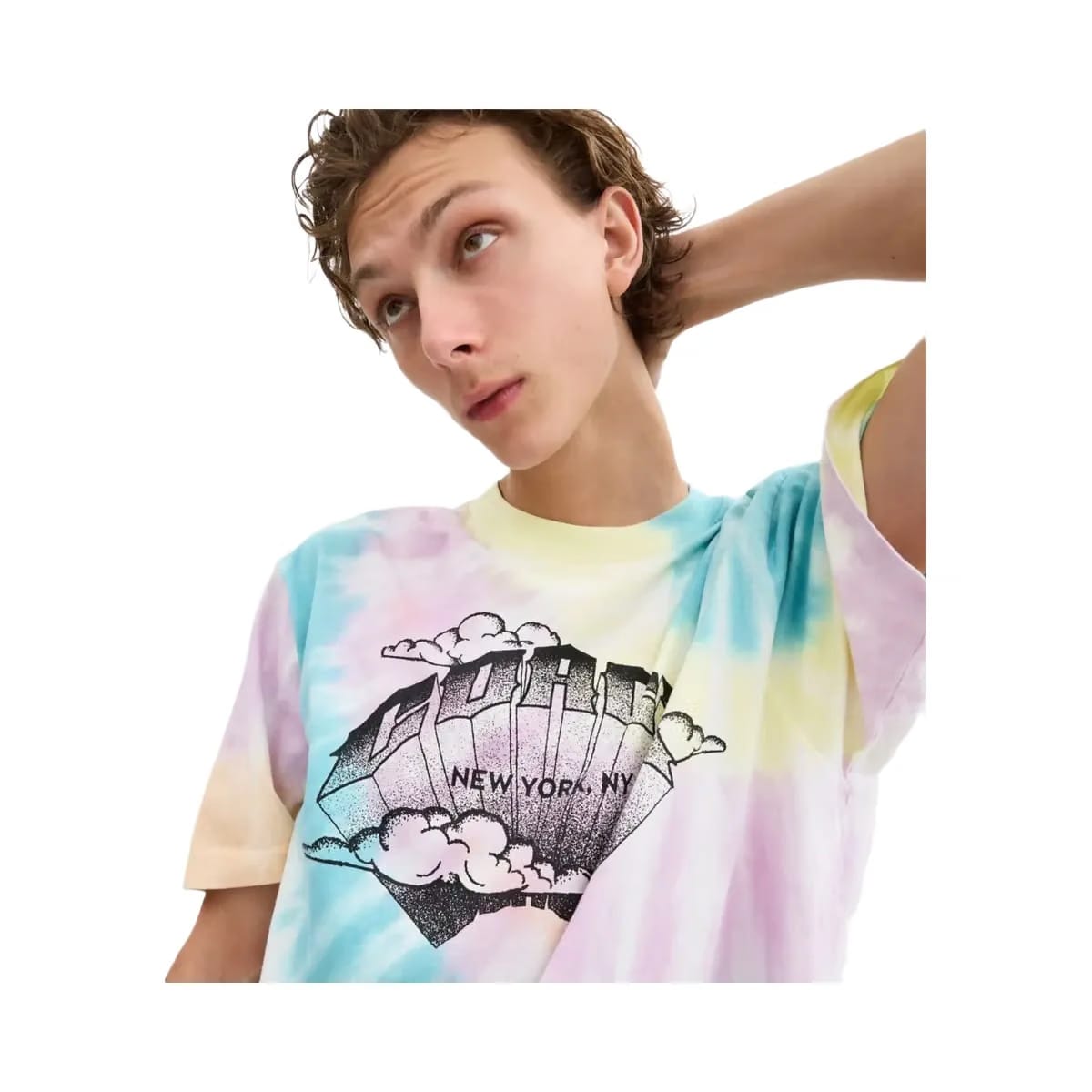 Coach Tie Dye Crewneck T-Shirt In Organic Cotton Tie Dye