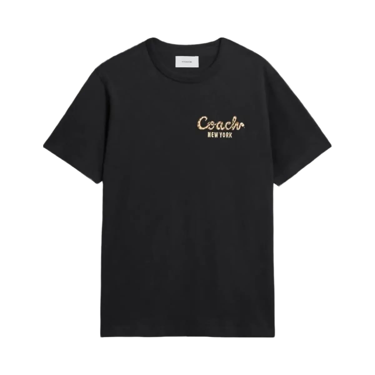 Coach New Year Coach Snake Script T-Shirt In Organic Cotton Black