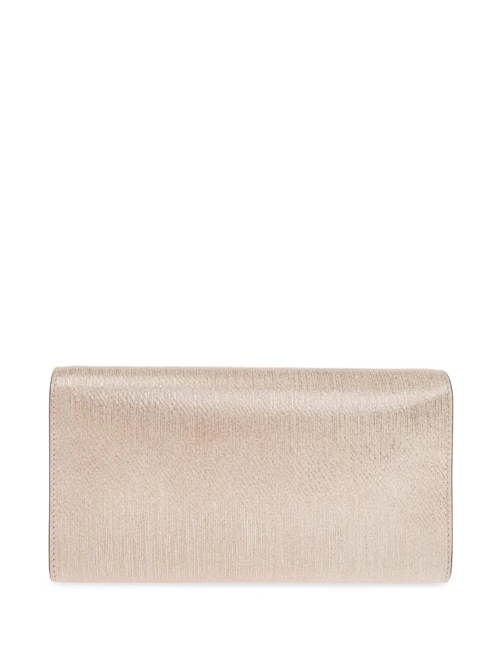 metallic-leather clutch bag