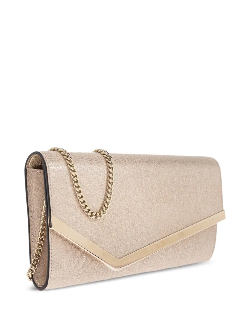 metallic-leather clutch bag