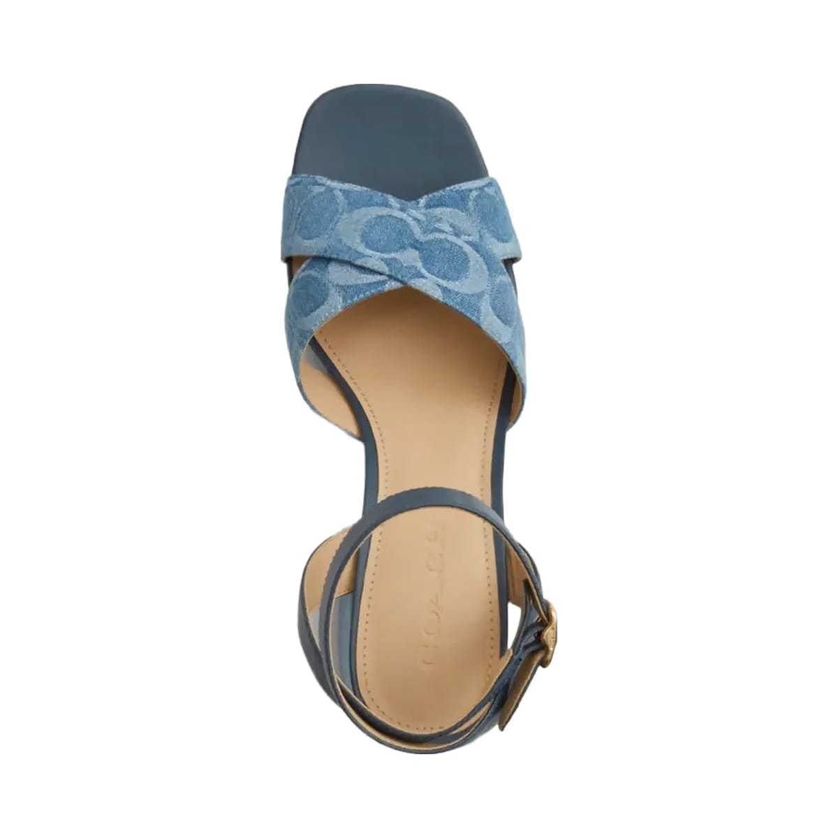Coach Women's Block Heel Sandal In Signature Denim Indigo