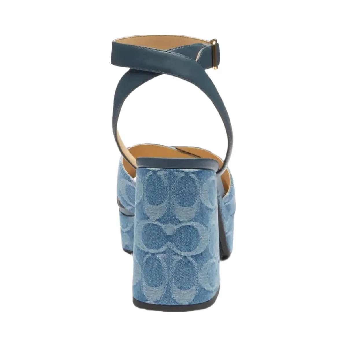 Coach Women's Block Heel Sandal In Signature Denim Indigo