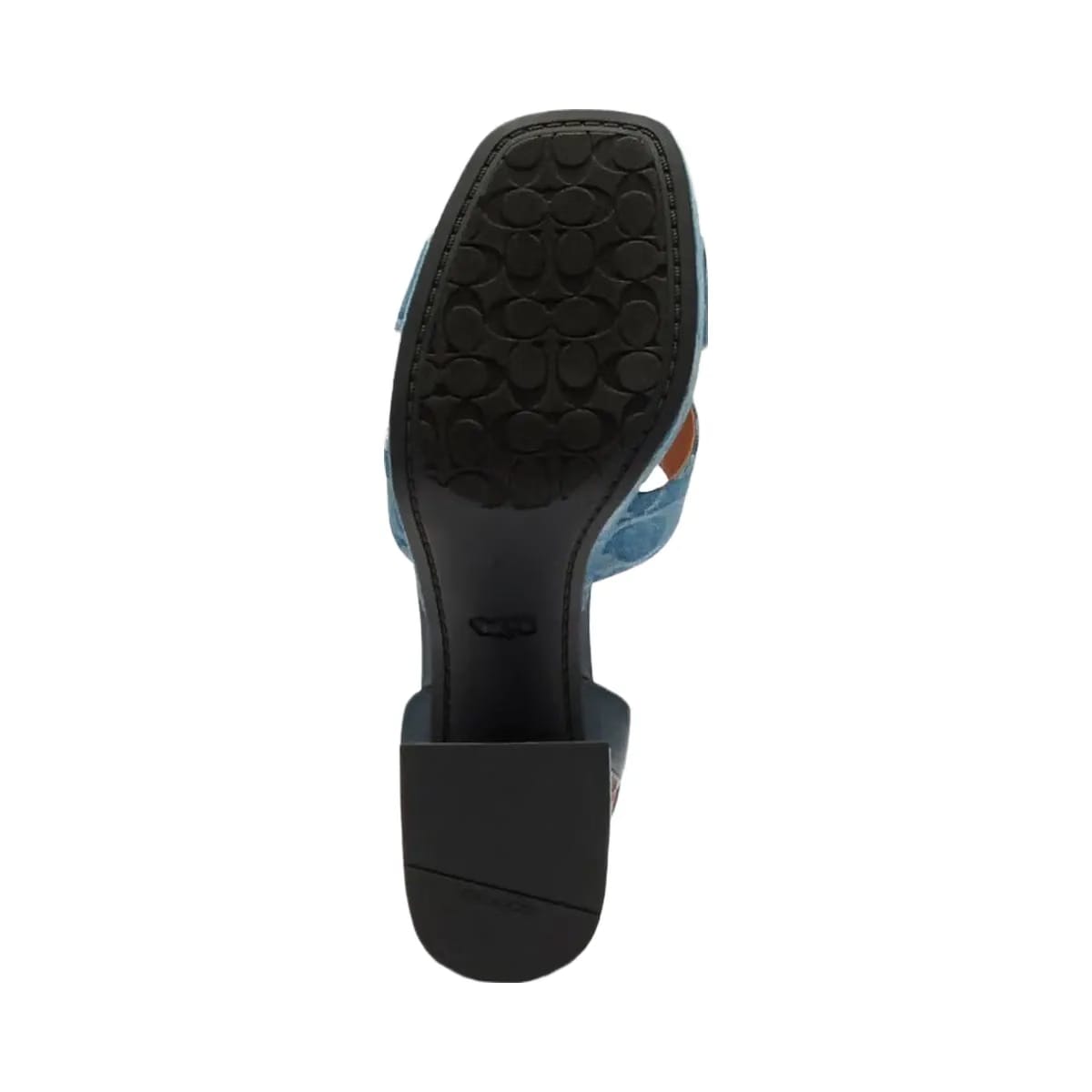 Coach Women's Block Heel Sandal In Signature Denim Indigo