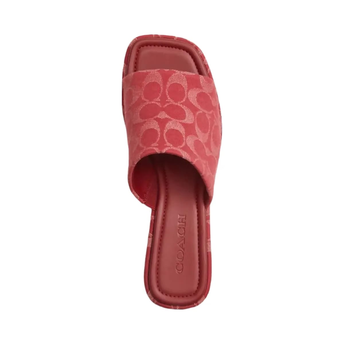 Coach Women's Phoebe Platform Sandal In Signature Denim True Red