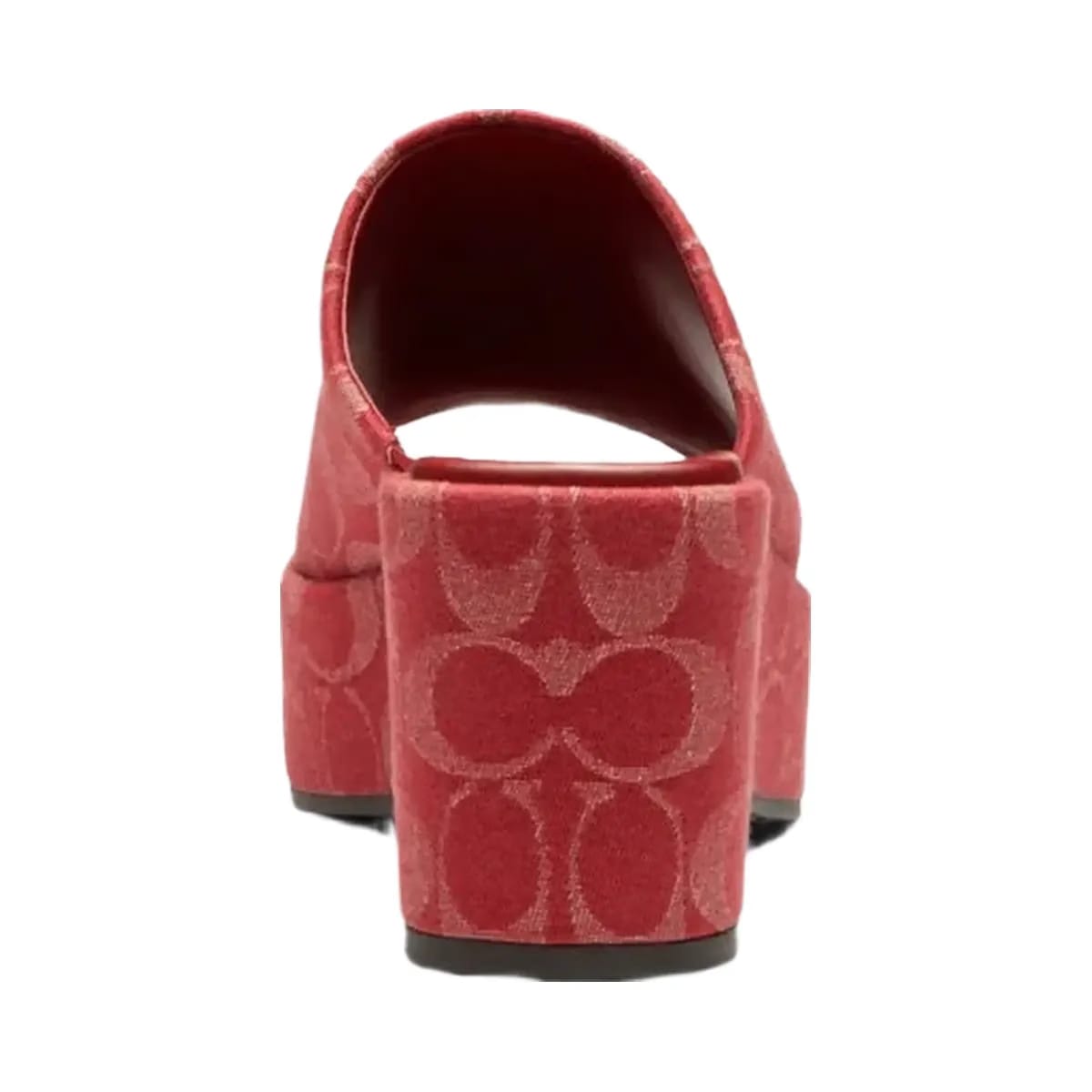 Coach Women's Phoebe Platform Sandal In Signature Denim True Red