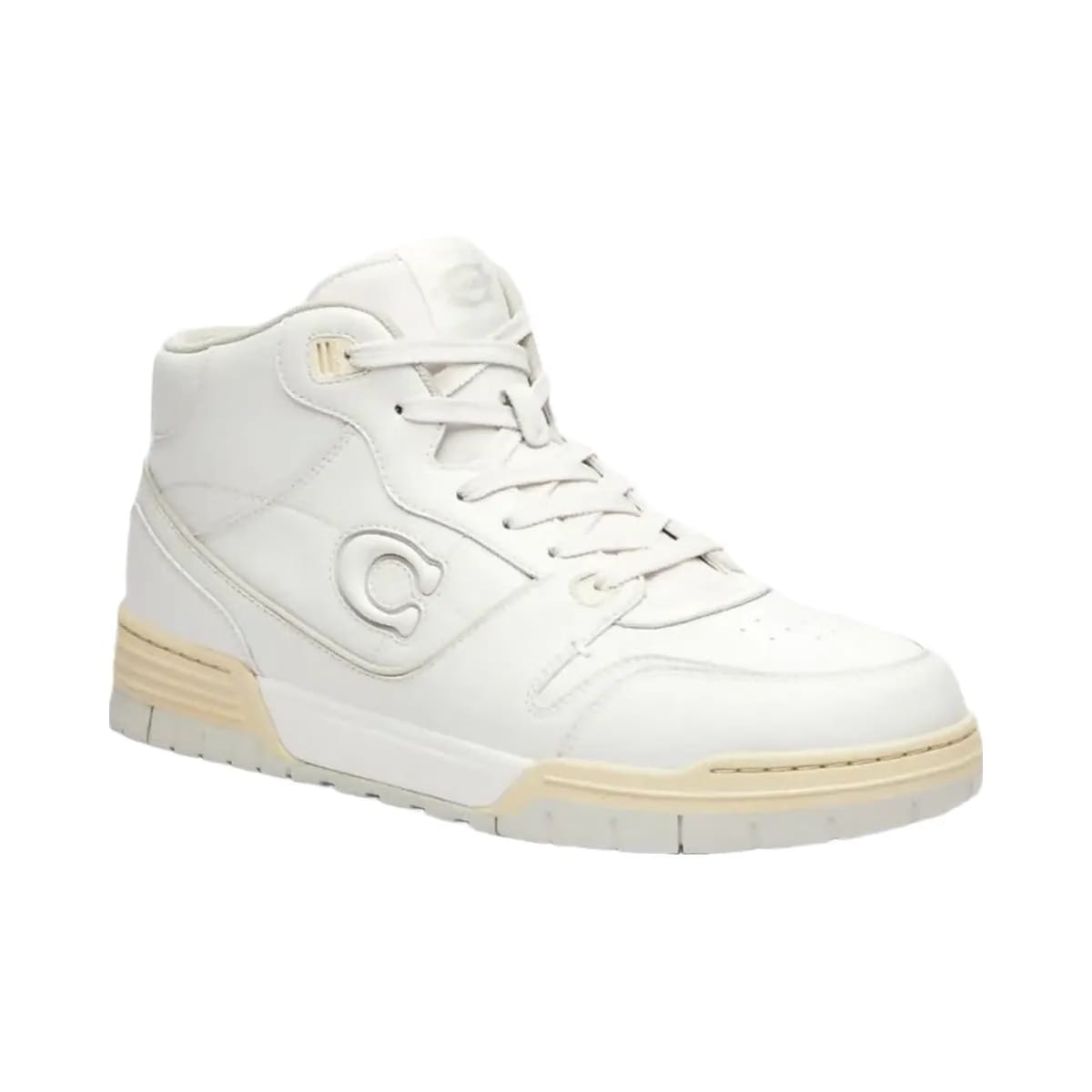 Coach Men's Soho Mid Top Sneaker Optic White