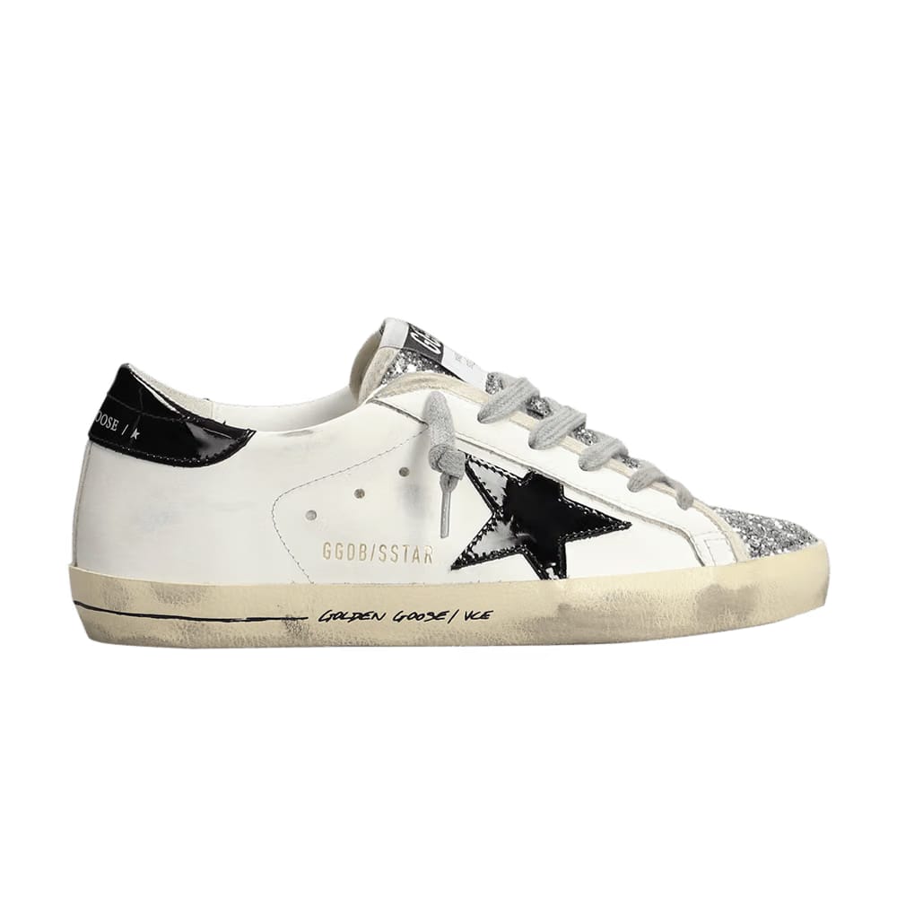 Golden Goose Wmns Superstar 'Black Silver Glitter'