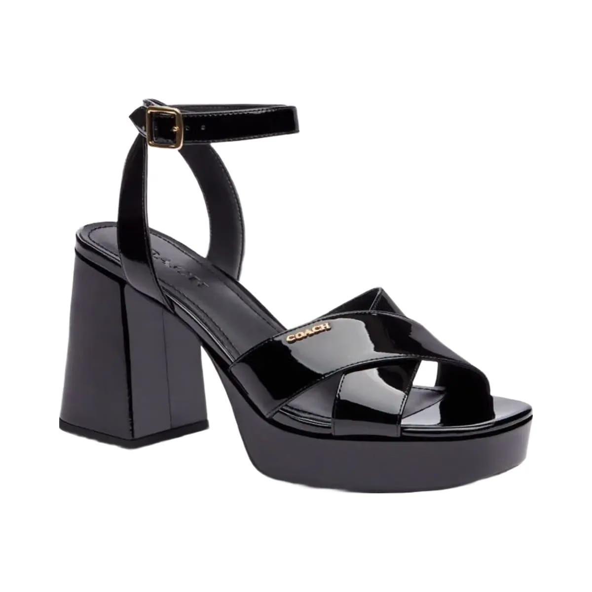Coach Women's Block Heel Sandal Black