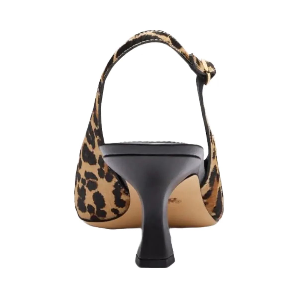 Coach Women's Slingback Heel With Leopard Print Tan & Black
