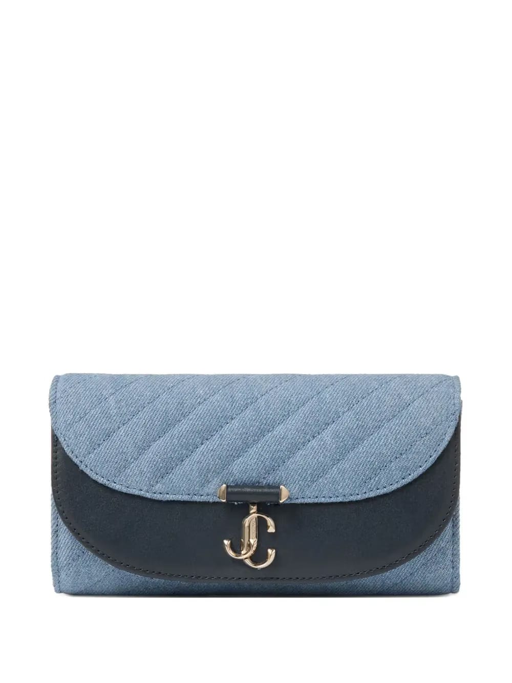 Curve quilted clutch bag