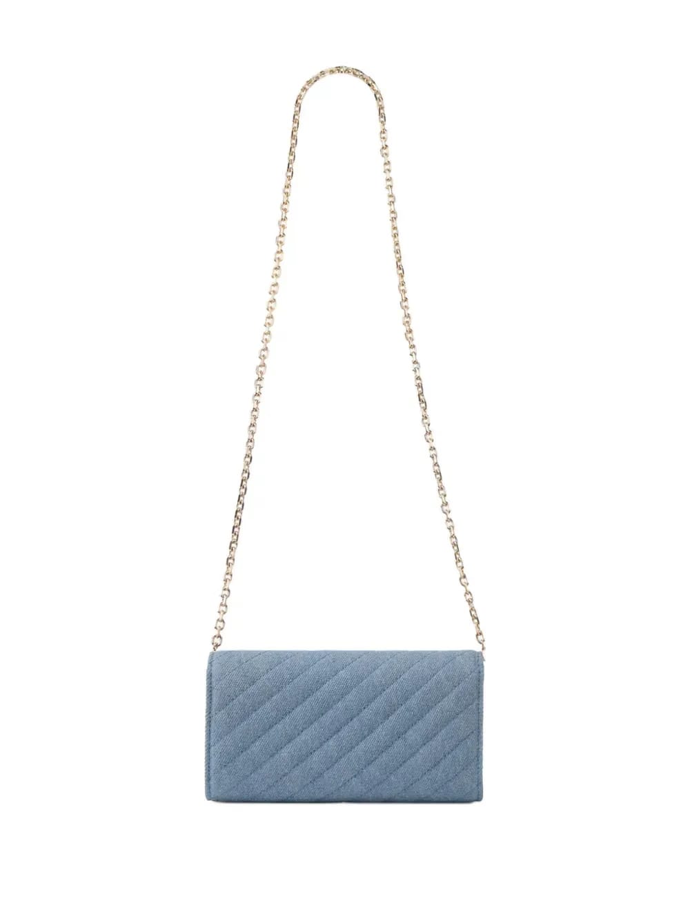 Curve quilted clutch bag