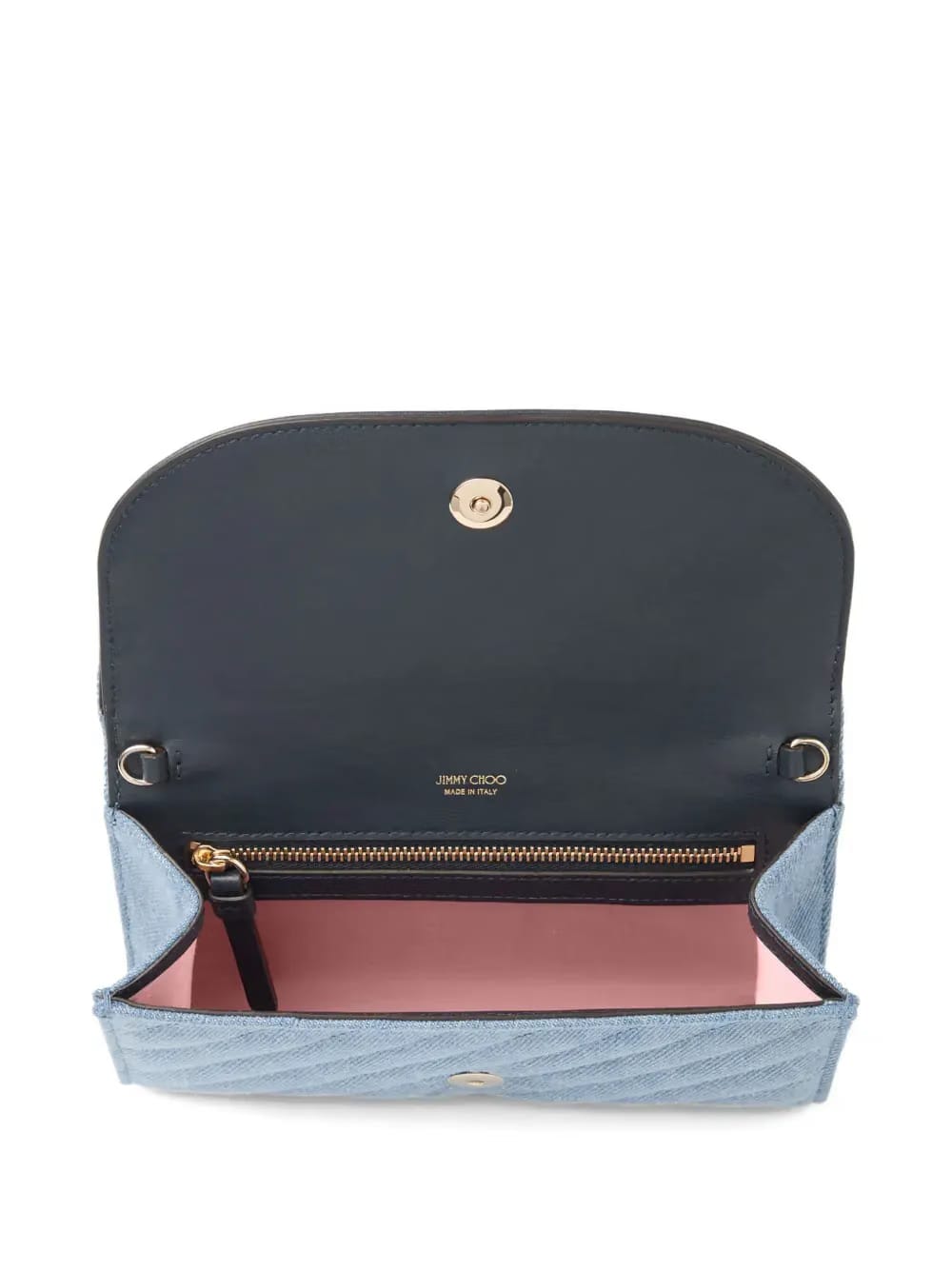 Curve quilted clutch bag