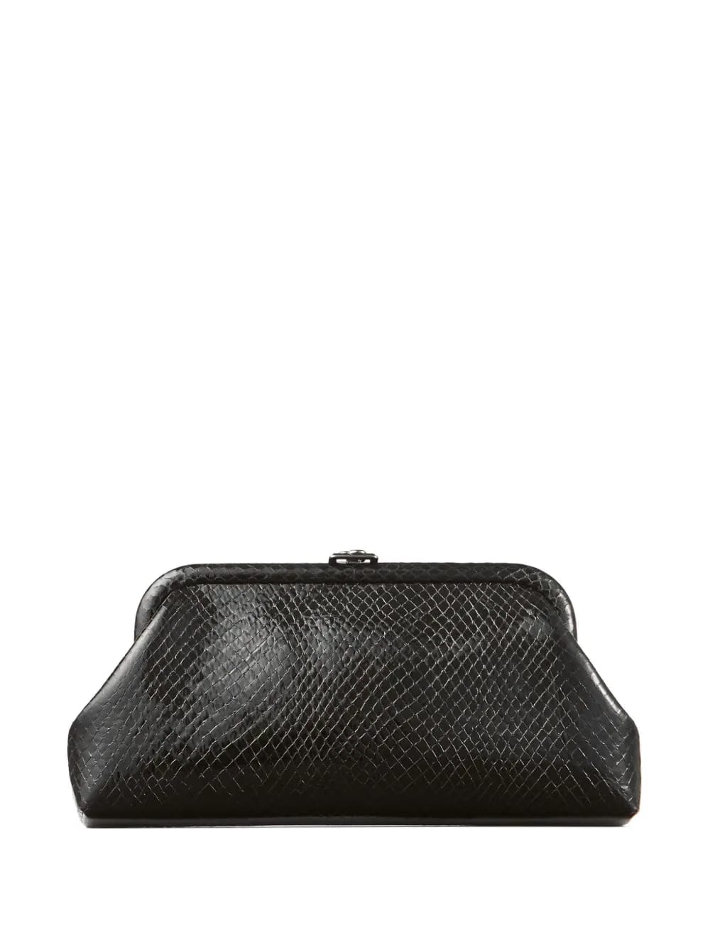 Skylar snake-printed leather clutch bag