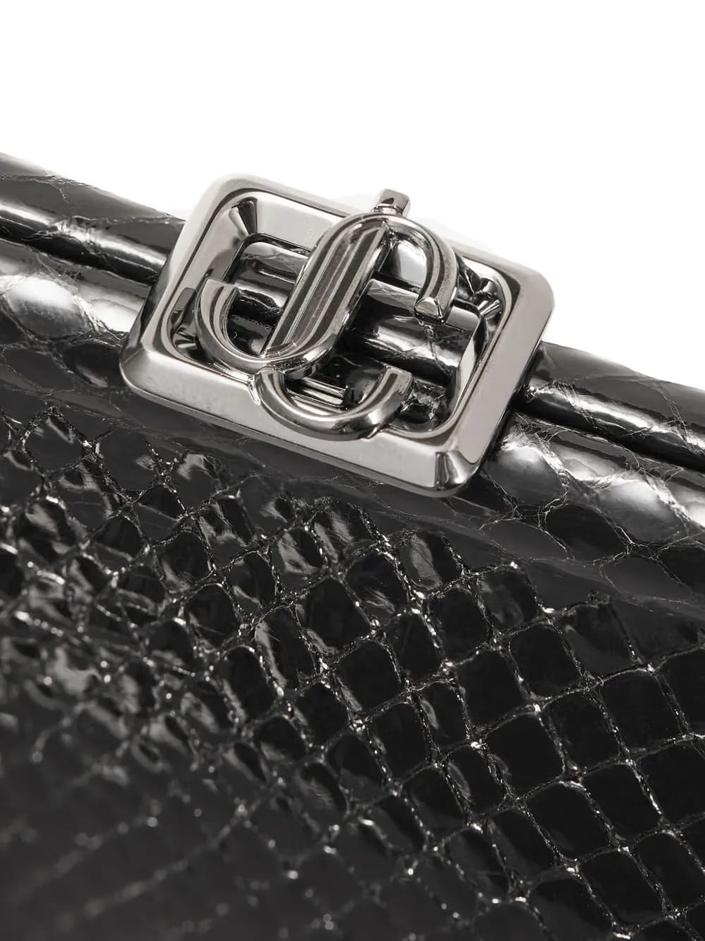 Skylar snake-printed leather clutch bag