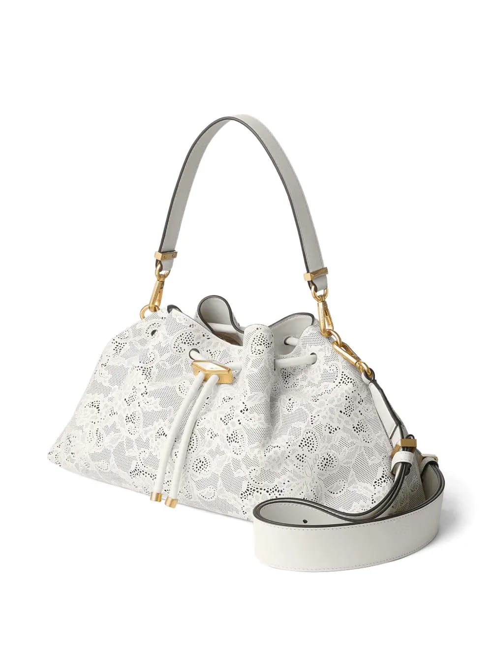 floral-embellishment bucket bag