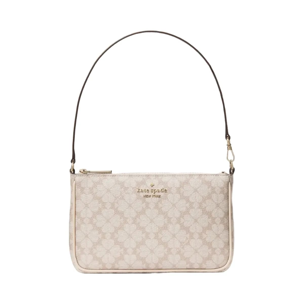 Kate Spade Flower Convertible Wristlet Dark Beige Multi