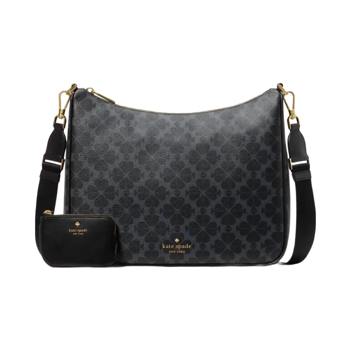 Kate Spade Flower Large Crossbody With Pouch Black