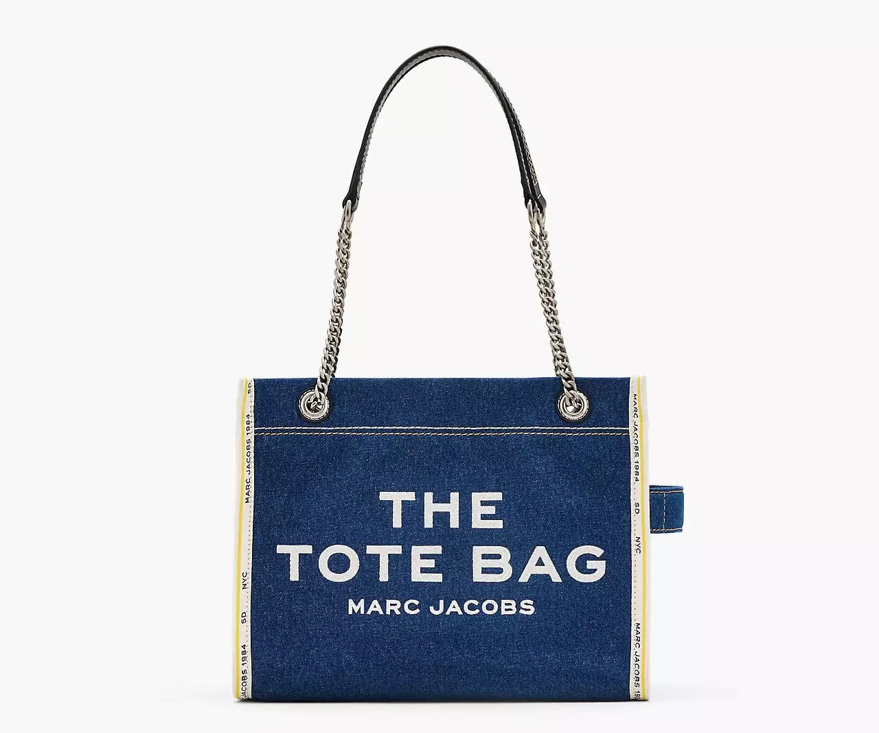 Marc Jacobs The Denim Chain Medium Tote Bag 'Dark Wash'