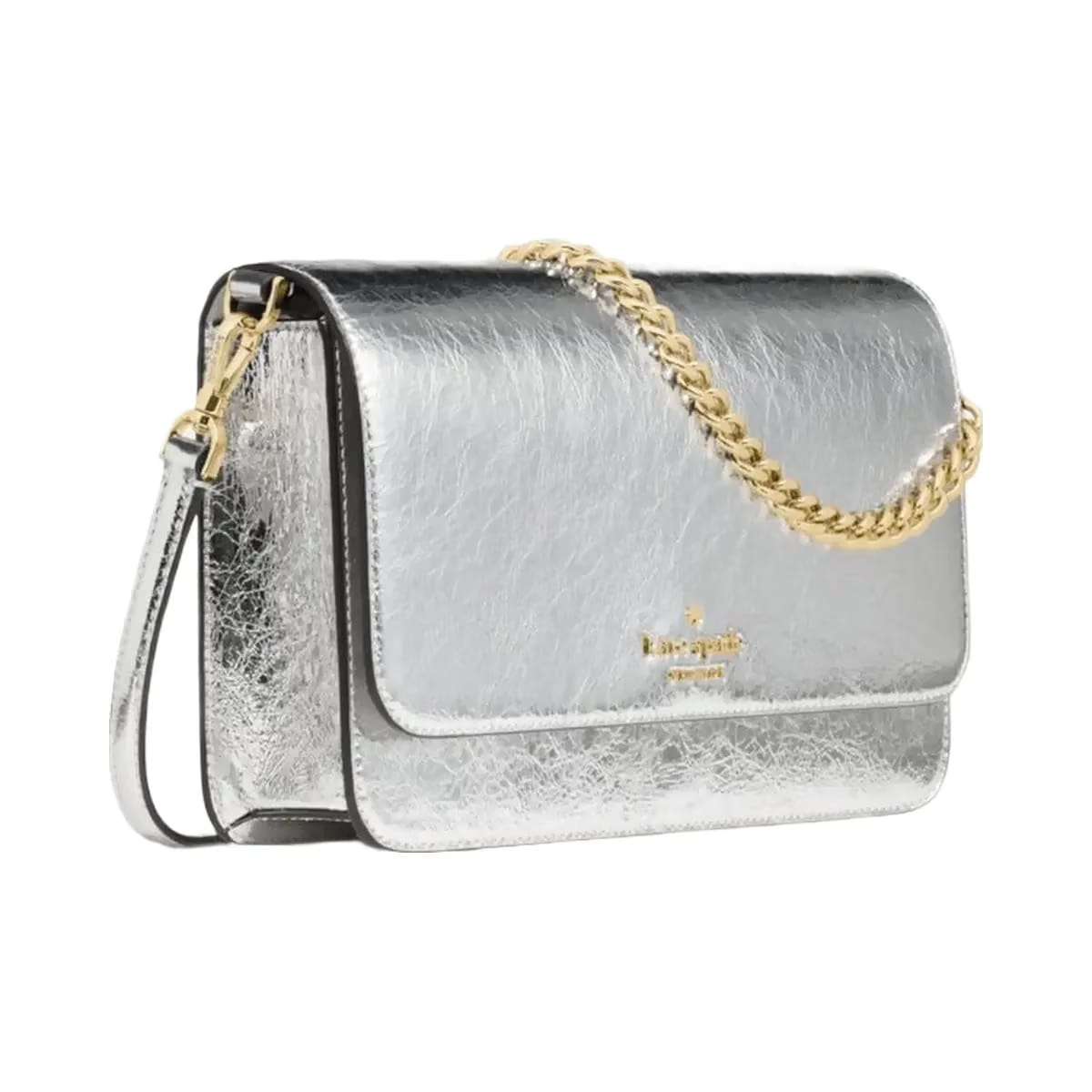 Kate Spade Madison Willow Medium Convertible Crossbody Silver