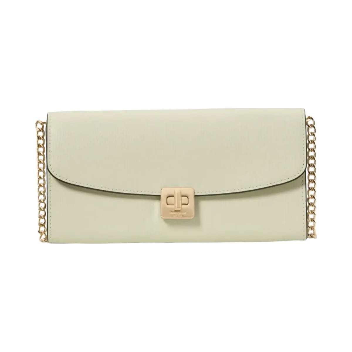 Kate Spade Phoebe Turnlock Wallet on chain Sage Bundle
