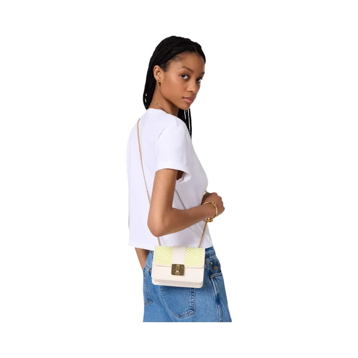 Kate Spade Phoebe Turnlock Mini Flap Crossbody Lime Slushy Multi