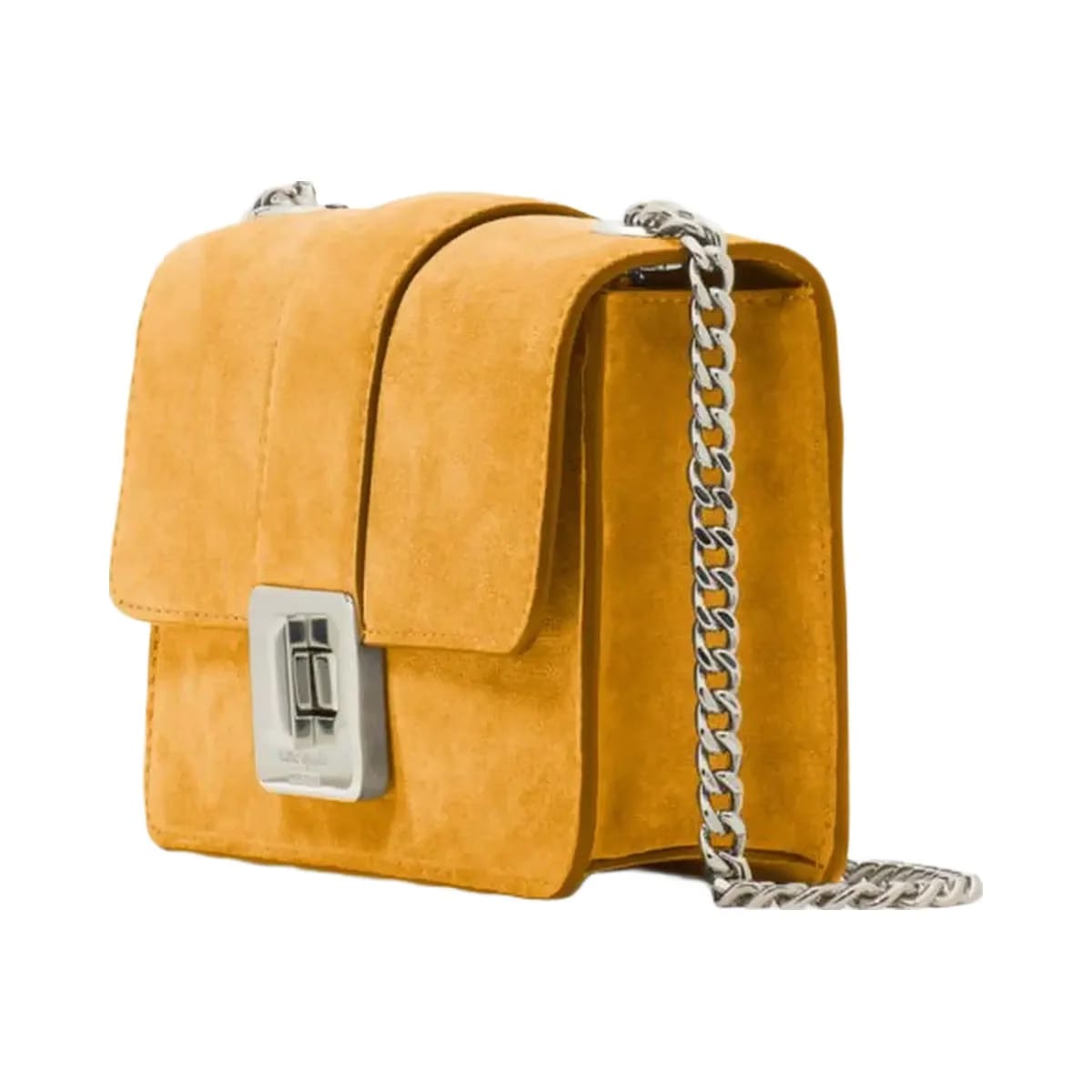 Kate Spade Phoebe Suede Turnlock Mini Flap Crossbody Squash Blossom