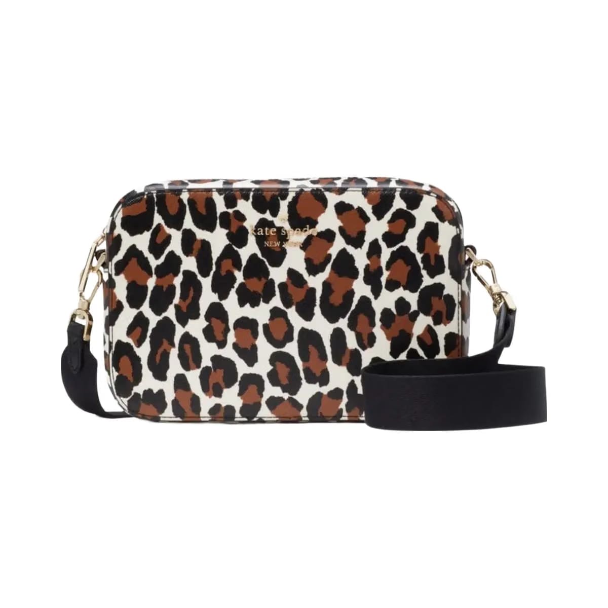 Kate Spade Madison Spotted Leopard Mini Camera Bag Cream Multi