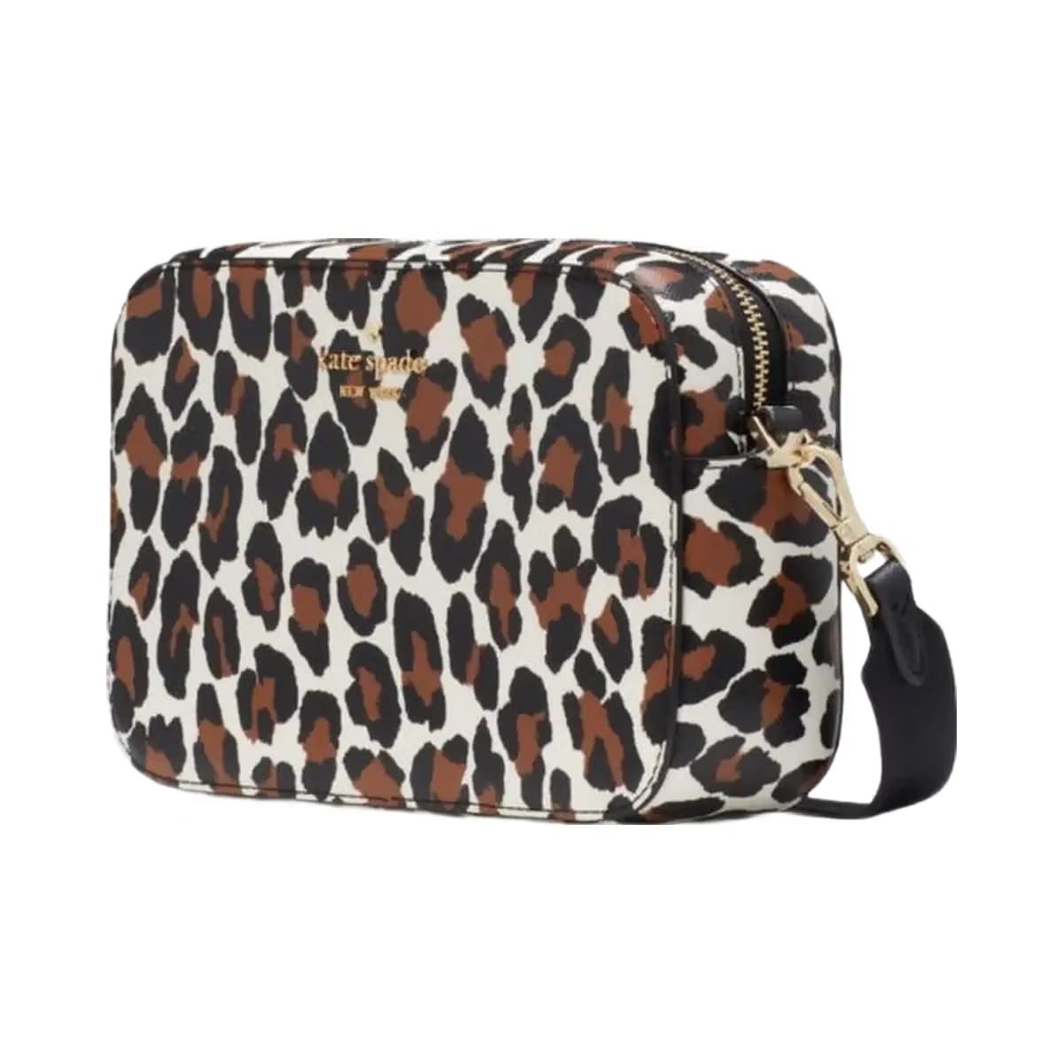Kate Spade Madison Spotted Leopard Mini Camera Bag Cream Multi