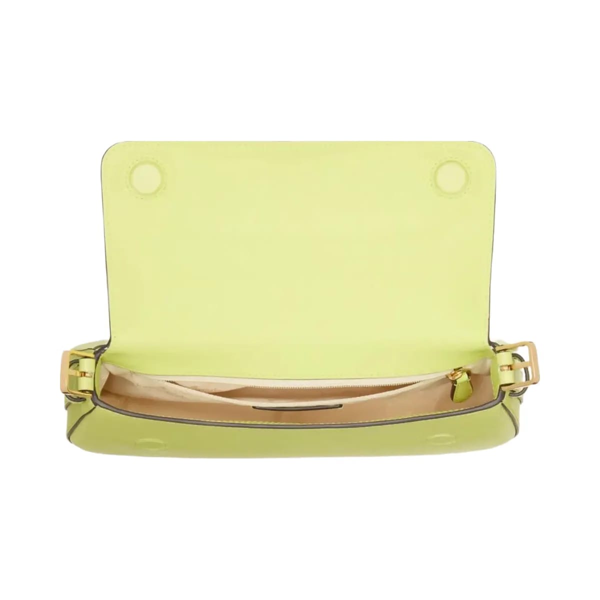 Kate Spade Madison Saffiano Leather Small Flap Shoulder Bag Lime Slushy