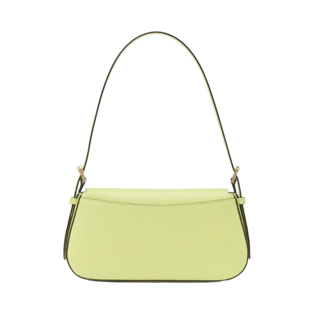Kate Spade Madison Saffiano Leather Small Flap Shoulder Bag Lime Slushy
