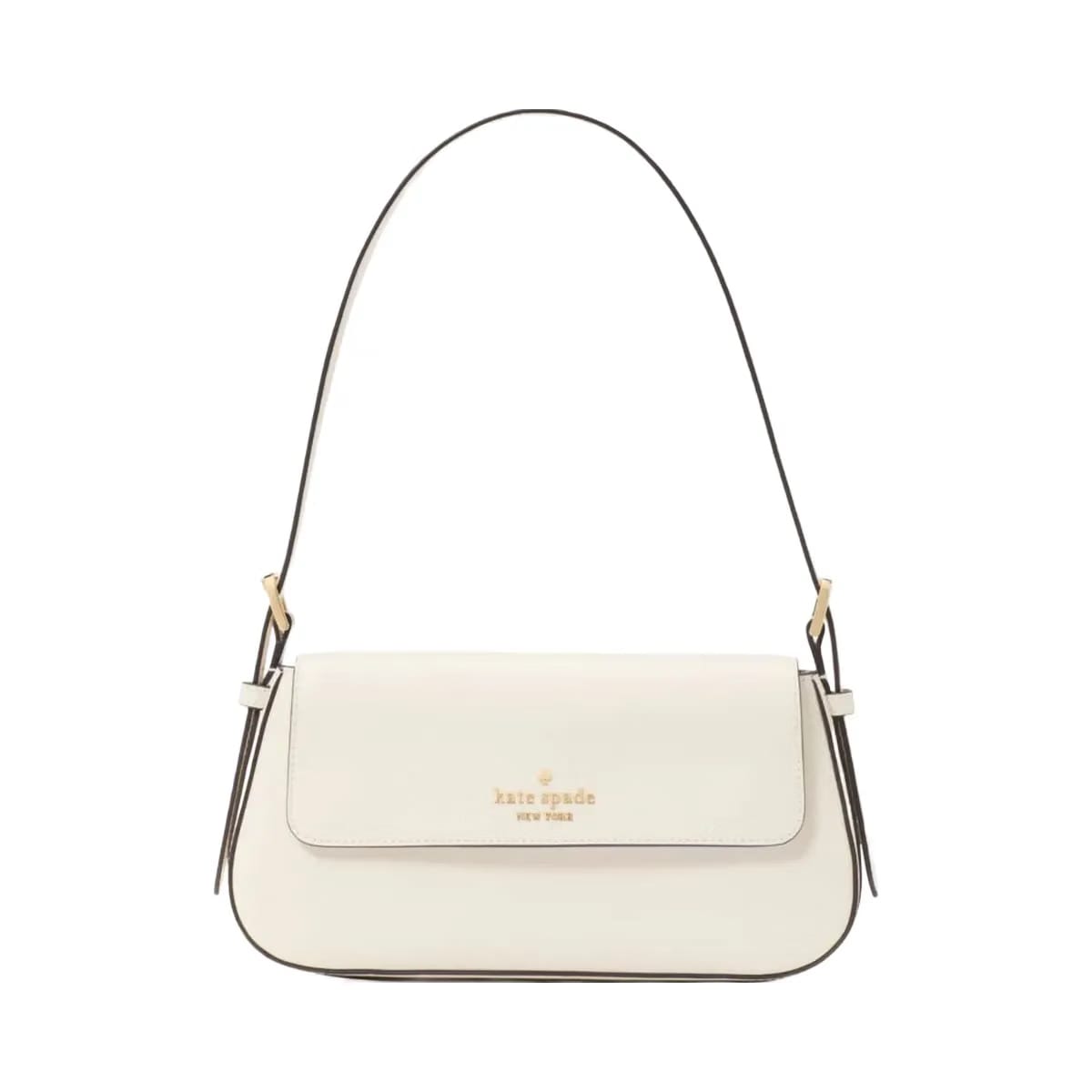 Kate Spade Madison Saffiano Leather Small Flap Shoulder Bag Meringue