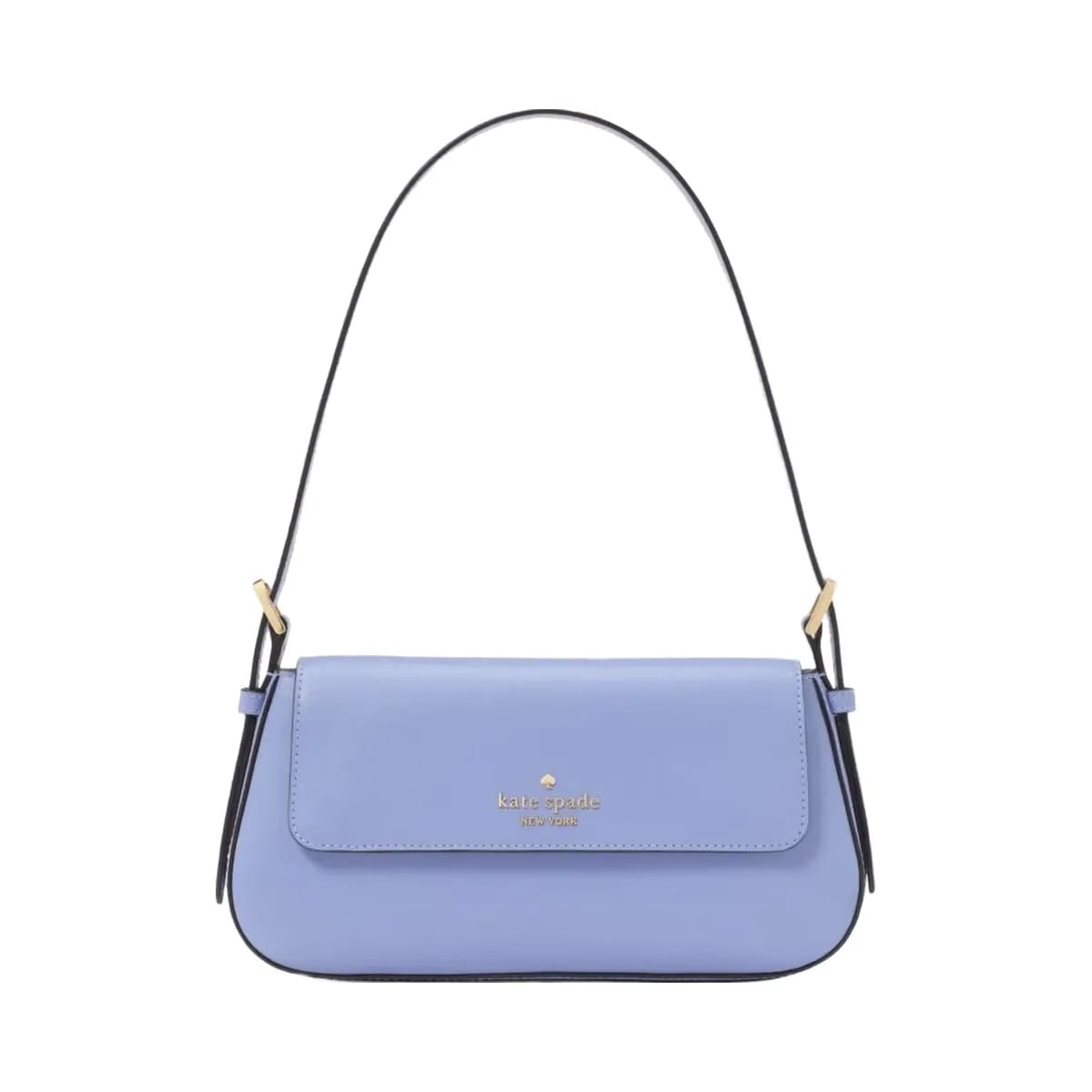 Kate Spade Madison Saffiano Leather Small Flap Shoulder Bag Frosted Blueberry