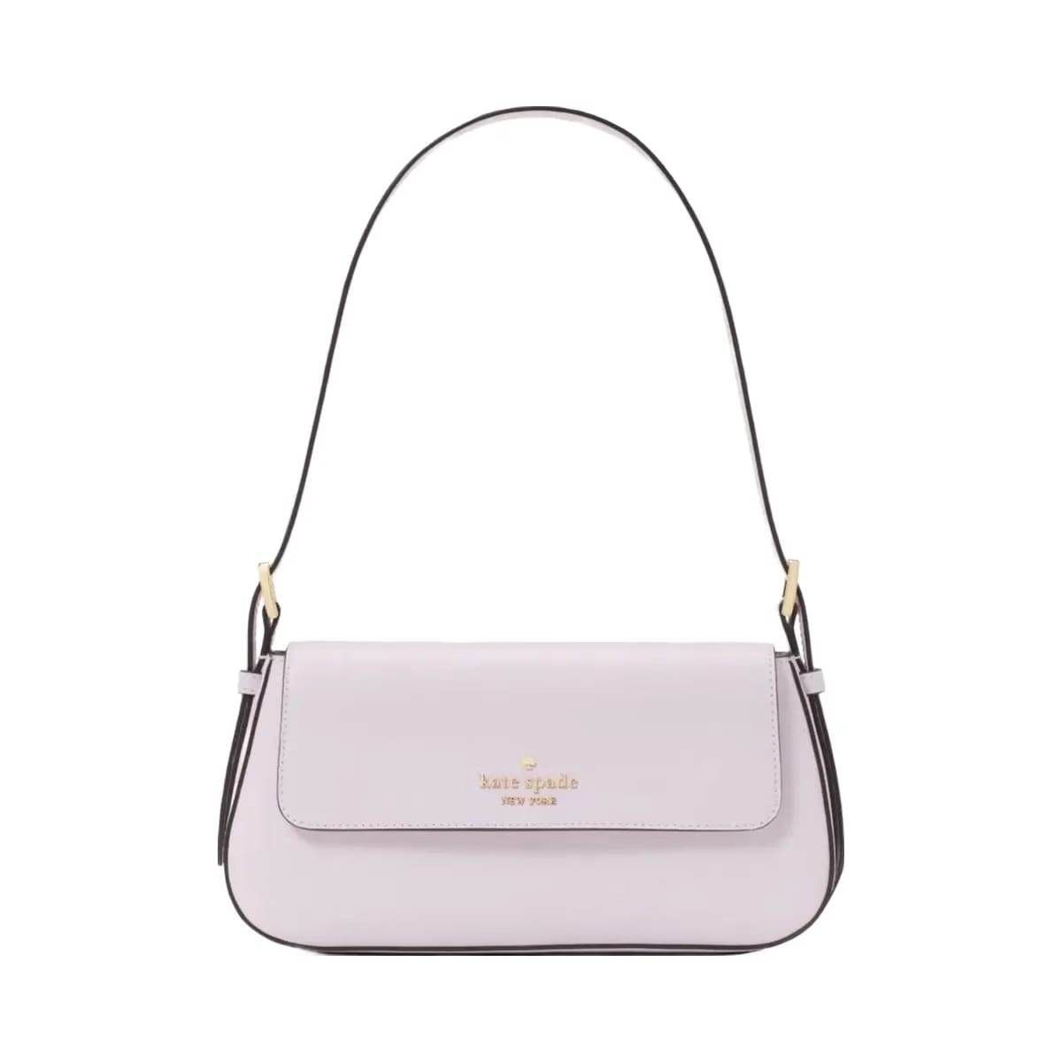 Kate Spade Madison Saffiano Leather Small Flap Shoulder Bag Pale Amethyst